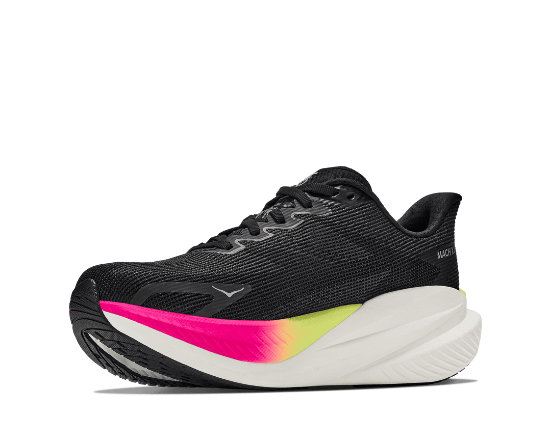 HOKA Women's Mach X 3 - BLACK / NEON NEBULA