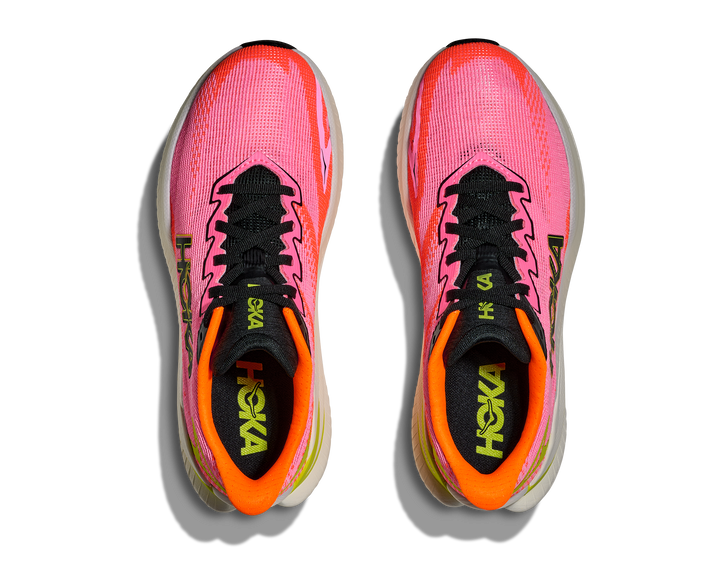 HOKA Women's Mach X 3 - NEON ROSE / NEON TANGERINE