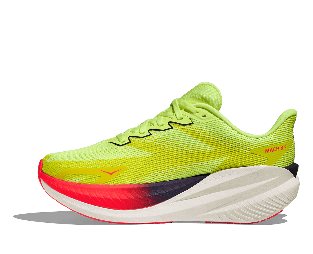 HOKA Women's Mach X 3 - NEON YUZU / SQUID INK