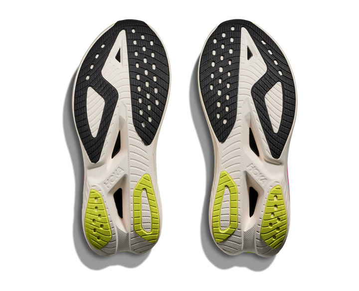 HOKA Women's Mach X 3 - WHITE / NEON LIME