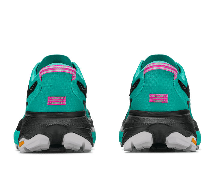HOKA Women's Mafate 5 - BLACK / ELECTRIC AQUA