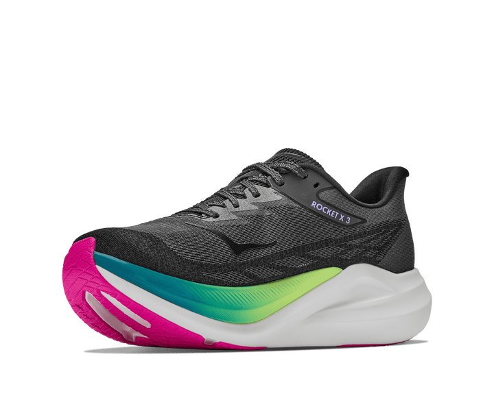 HOKA Unisex Rocket X 3 - BLACK / NEON NEBULA
