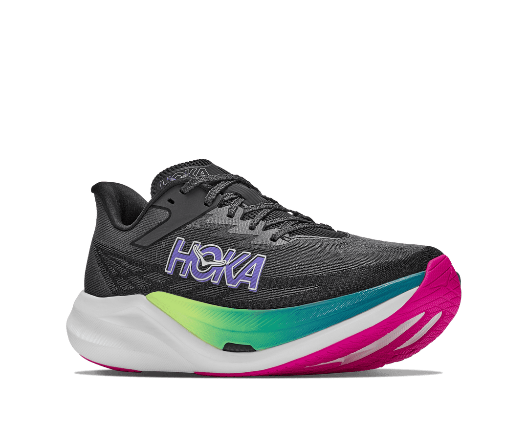 HOKA Unisex Rocket X 3 - BLACK / NEON NEBULA