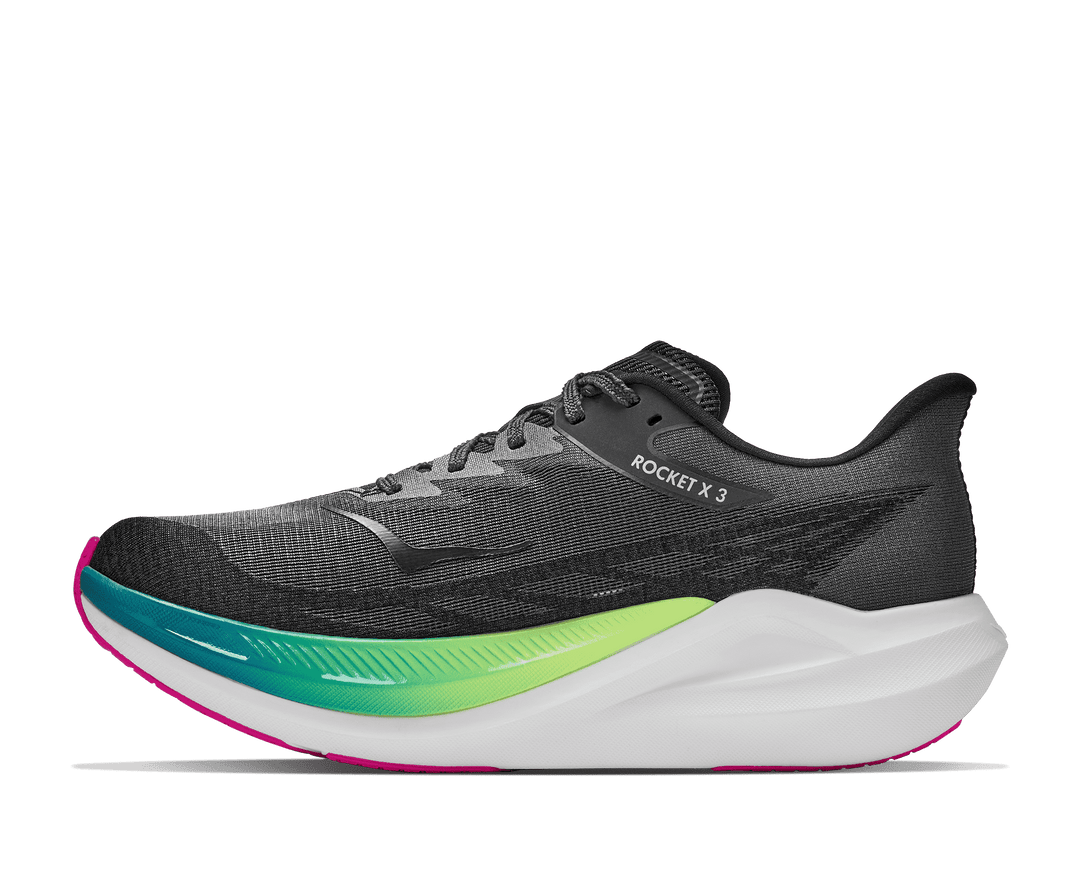 HOKA Unisex Rocket X 3 - BLACK / NEON NEBULA