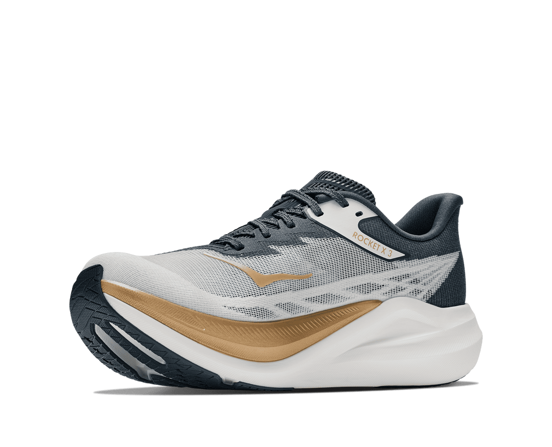 HOKA Unisex Rocket X 3 - FROST / FADED NAVY