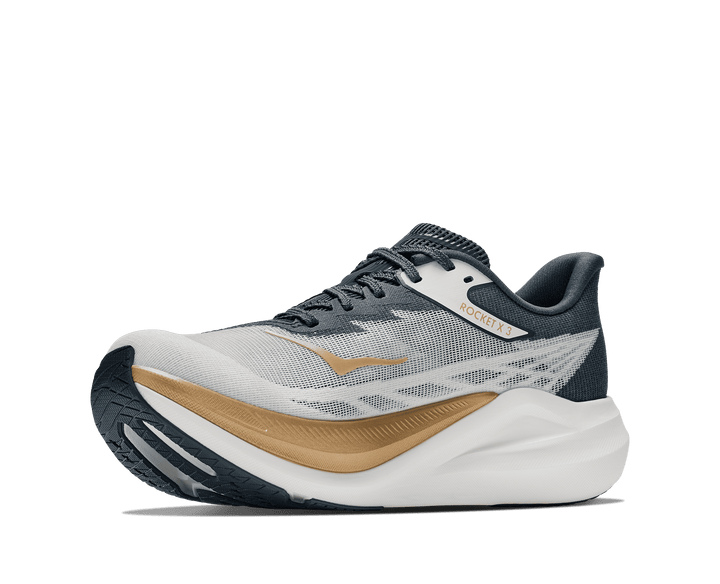 HOKA Unisex Rocket X 3 - FROST / FADED NAVY