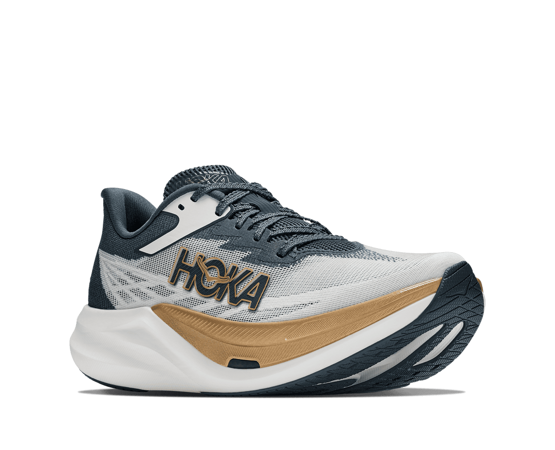 HOKA Unisex Rocket X 3 - FROST / FADED NAVY
