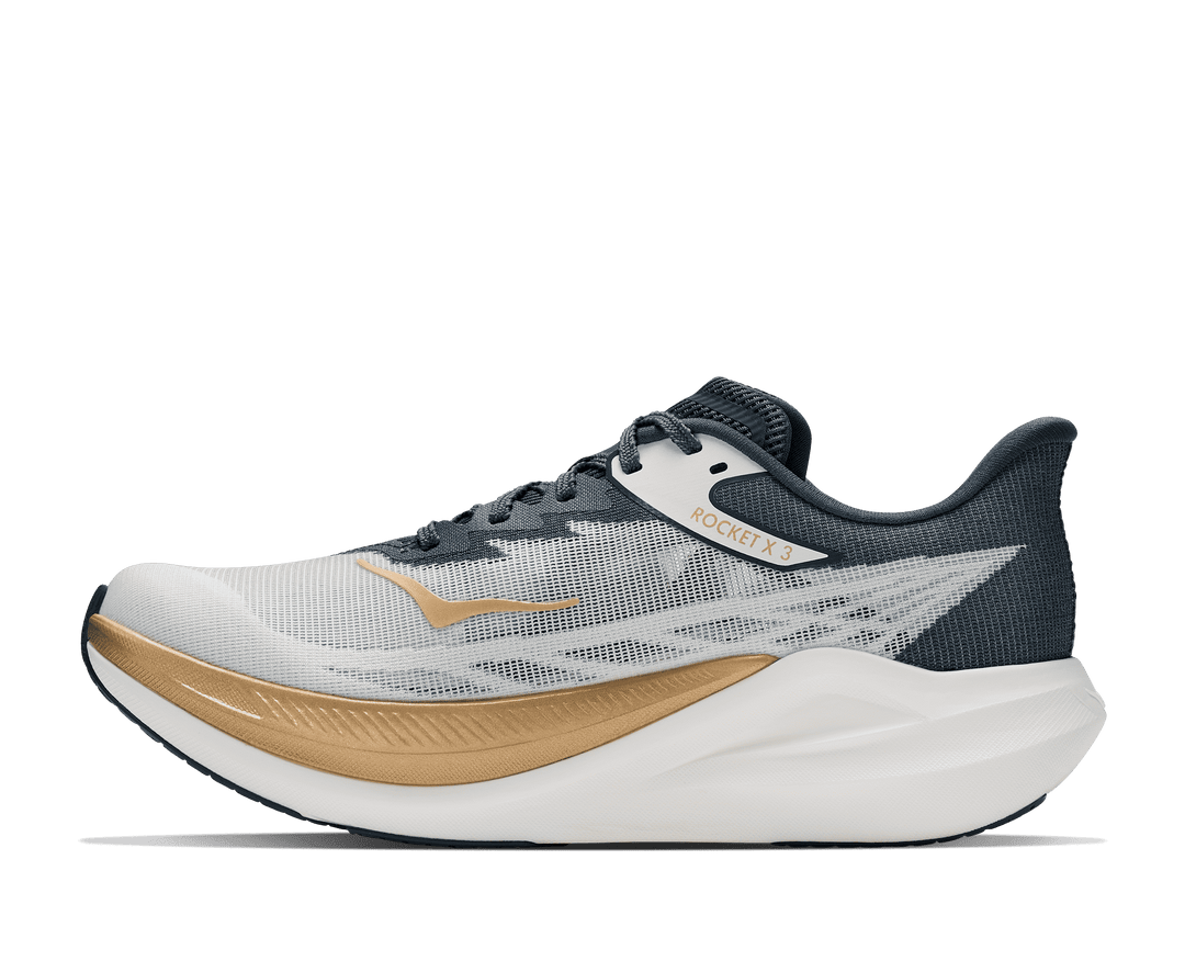 HOKA Unisex Rocket X 3 - FROST / FADED NAVY