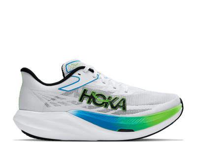 HOKA Unisex Rocket X 3 - FROST / ELECTRIC LIME