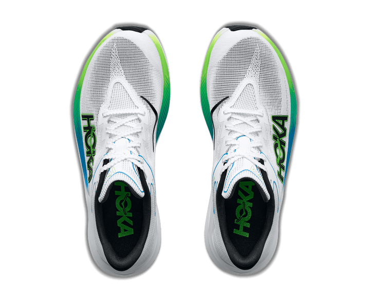 HOKA Unisex Rocket X 3 - FROST / ELECTRIC LIME