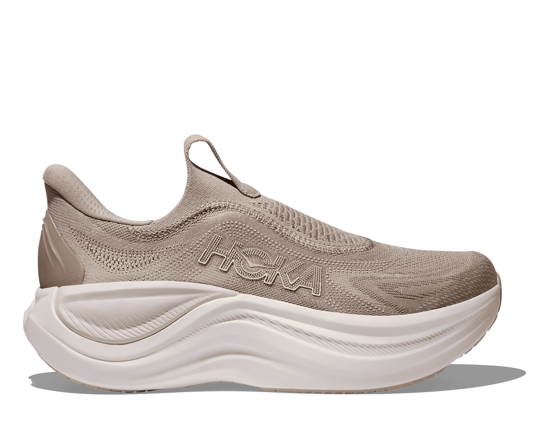 HOKA Women's Skyward Laceless - PUTTY / WHITE