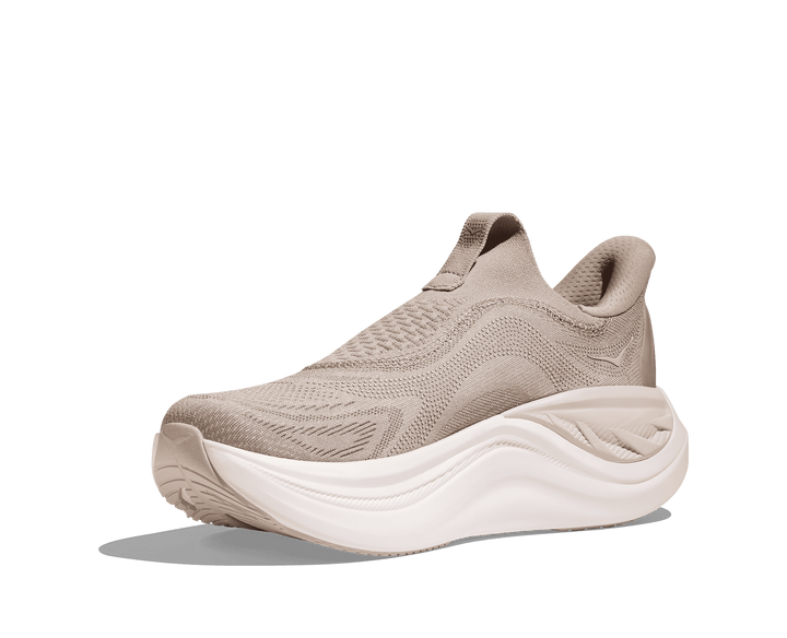 HOKA Women's Skyward Laceless - PUTTY / WHITE
