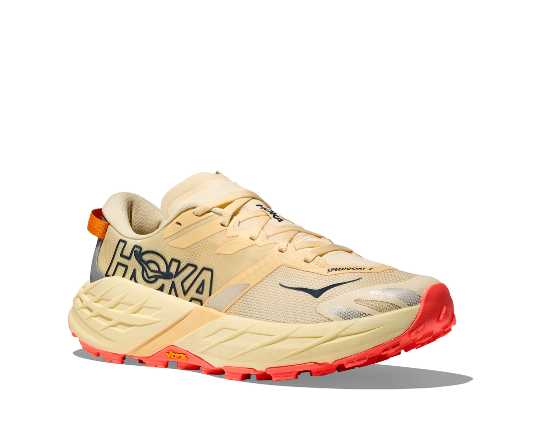 HOKA Speedgoat 7 para mujer - AMARILLO VINTAGE / LLAMA NEÓN