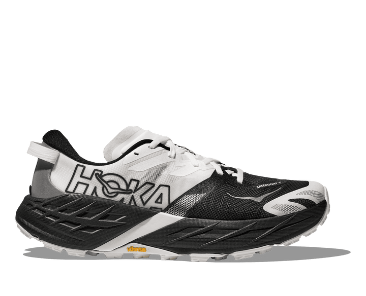 HOKA Men's Speedgoat 7 - BLACK / WHITE (Wide)
