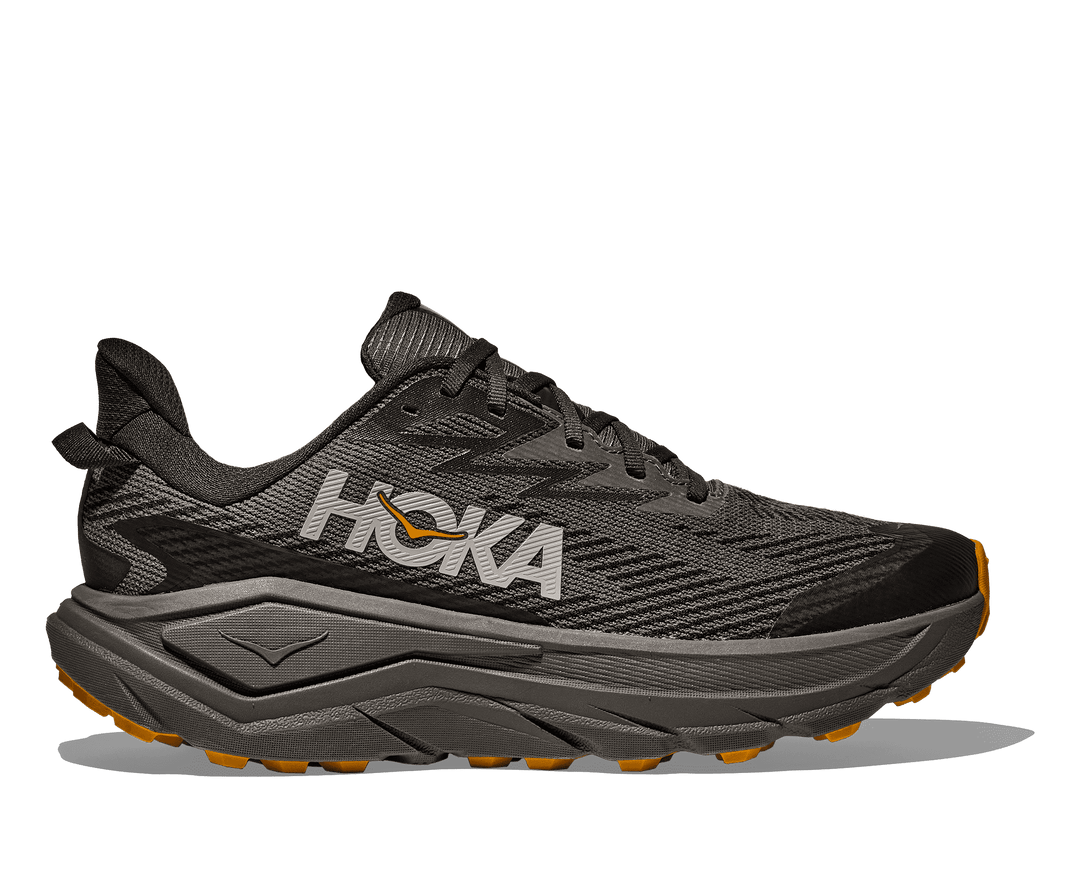 HOKA Men's Challenger 8 GTX - ASPHALT GREY / VARSITY YELLOW