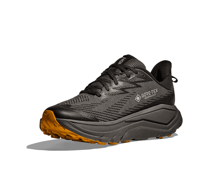 HOKA Men's Challenger 8 GTX - ASPHALT GREY / VARSITY YELLOW