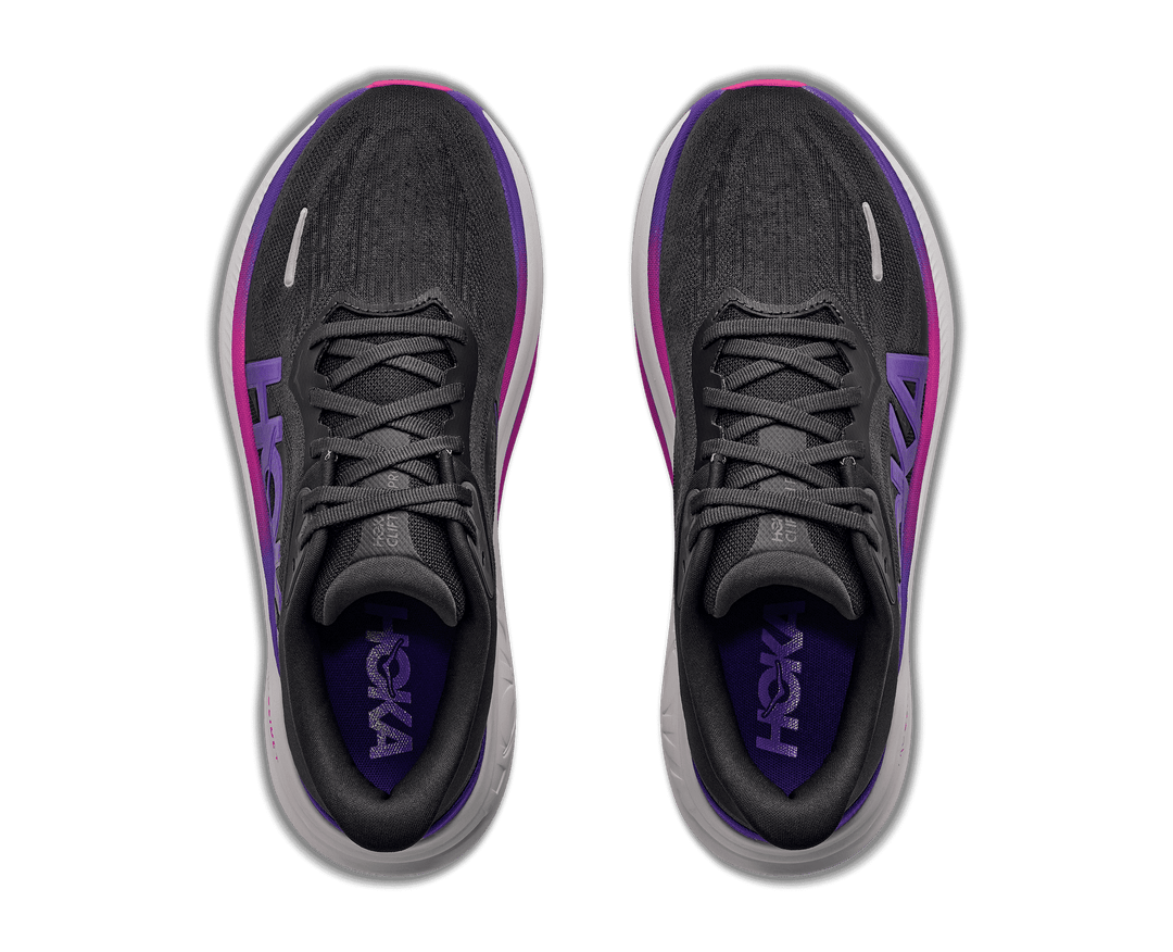 HOKA Women's Clifton Pro - CARBON BLACK / COSMIC PURPLE