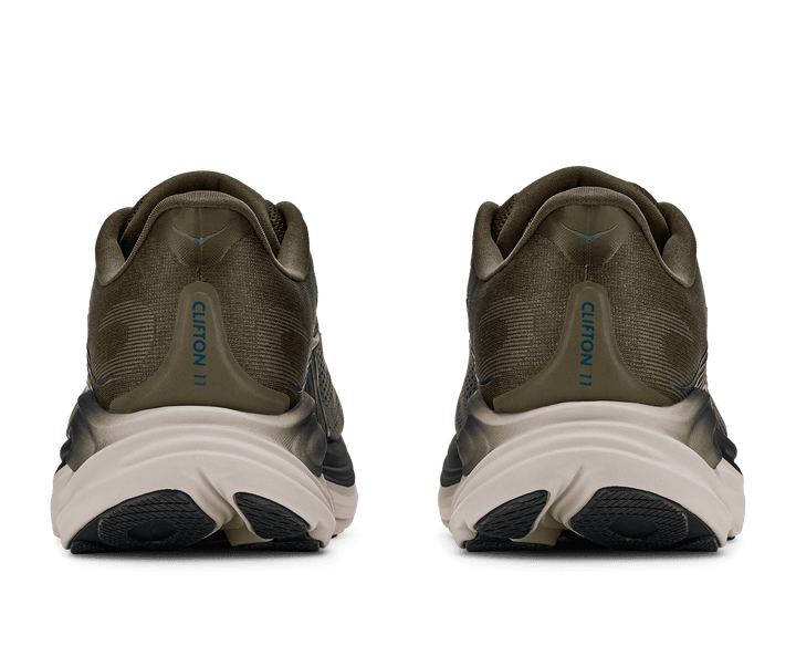 HOKA Men's Clifton 11 - ANTIQUE OLIVE / RIVER ROCK GREY