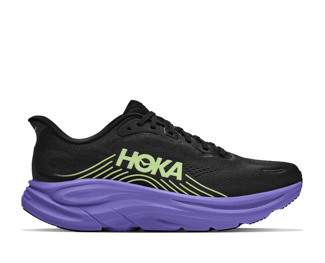 HOKA Men's Clifton 11 - BLACK / NEON YUZU