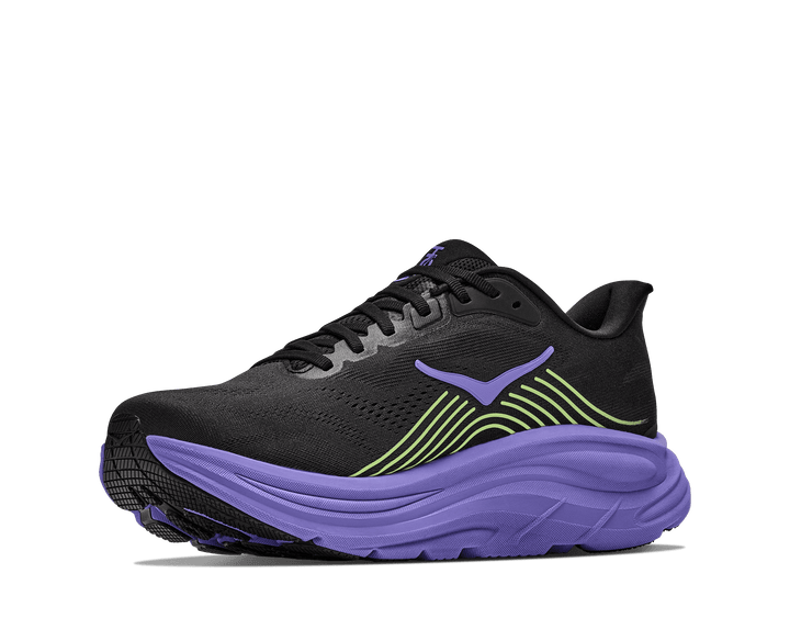 HOKA Men's Clifton 11 - BLACK / NEON YUZU