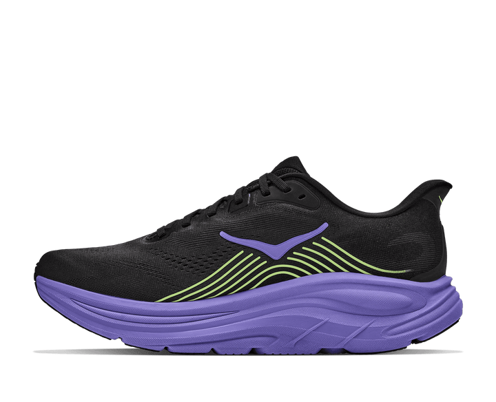 HOKA Men's Clifton 11 - BLACK / NEON YUZU