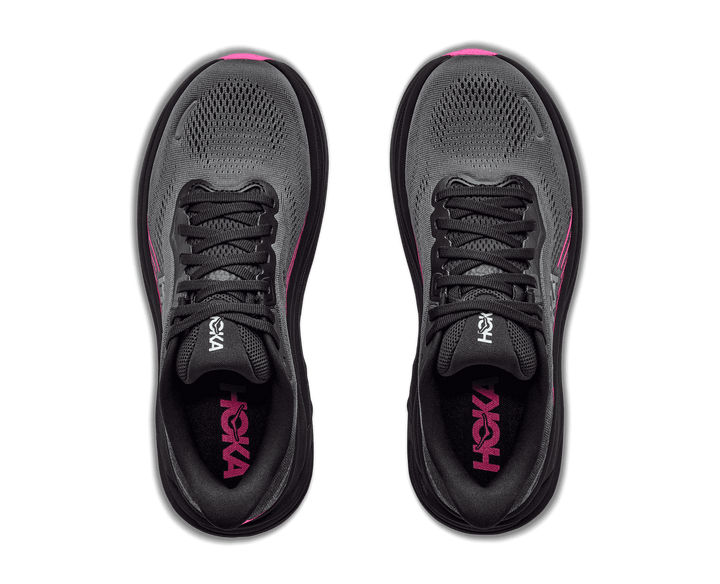 HOKA Women's Clifton 11 - BLACK / NEON DRAGONFRUIT