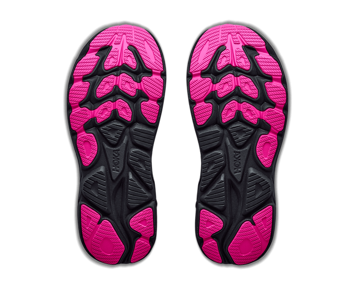 HOKA Women's Clifton 11 - BLACK / NEON DRAGONFRUIT