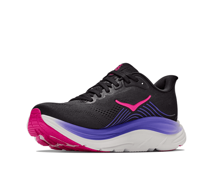 HOKA Women's Clifton 11 - BLACK / NEON NEBULA