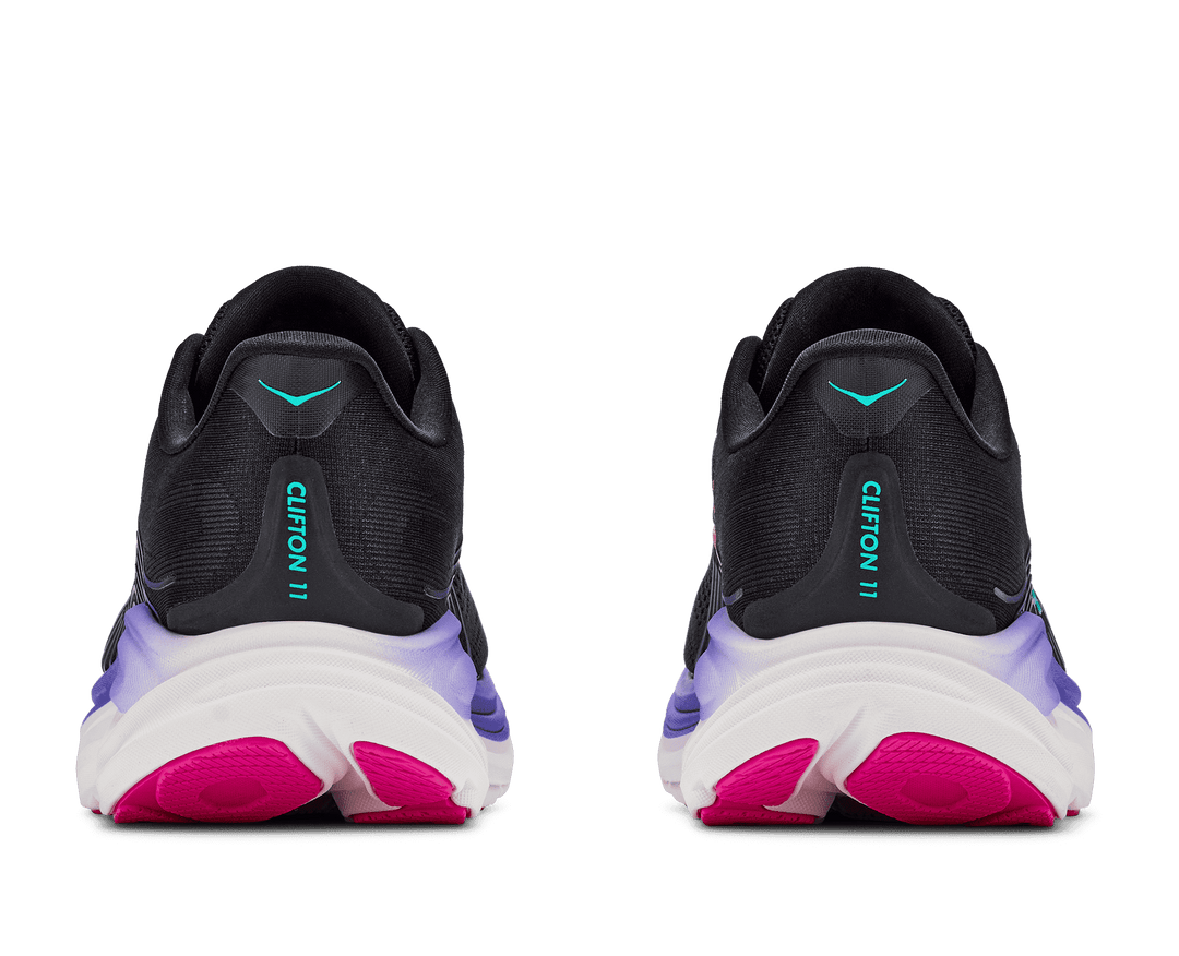 HOKA Women's Clifton 11 - BLACK / NEON NEBULA