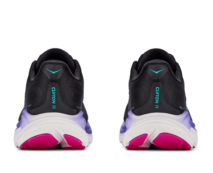 HOKA Women's Clifton 11 - BLACK / NEON NEBULA