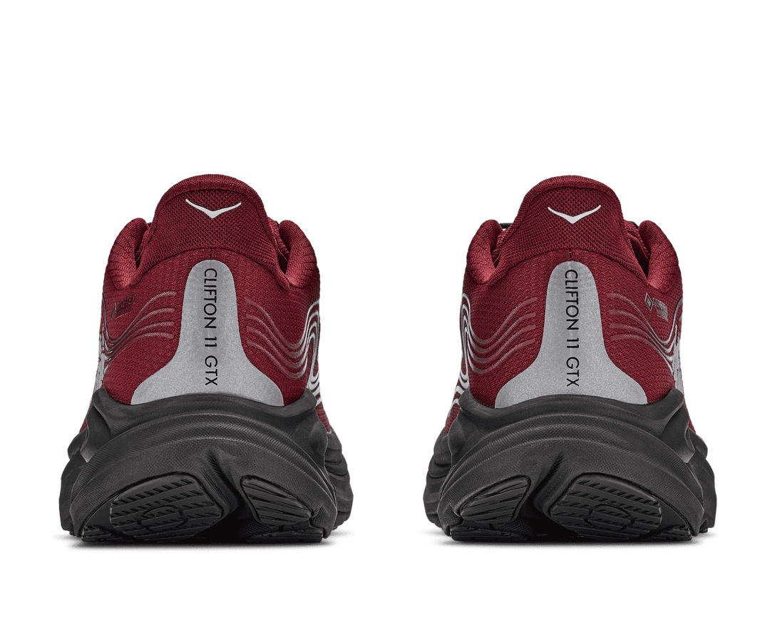 HOKA Men's Clifton 11 GTX - VARSITY BURGUNDY / CARBON BLACK