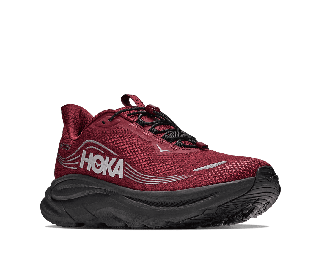 HOKA Men's Clifton 11 GTX - VARSITY BURGUNDY / CARBON BLACK