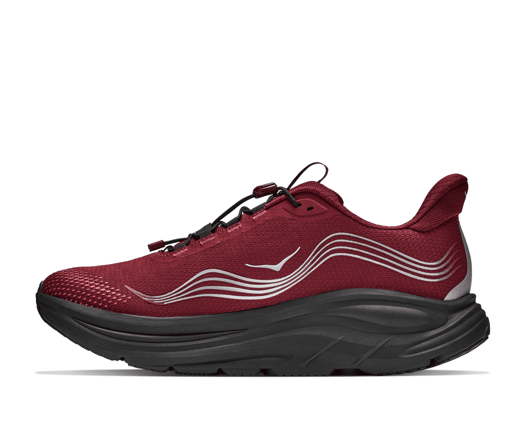 HOKA Men's Clifton 11 GTX - VARSITY BURGUNDY / CARBON BLACK
