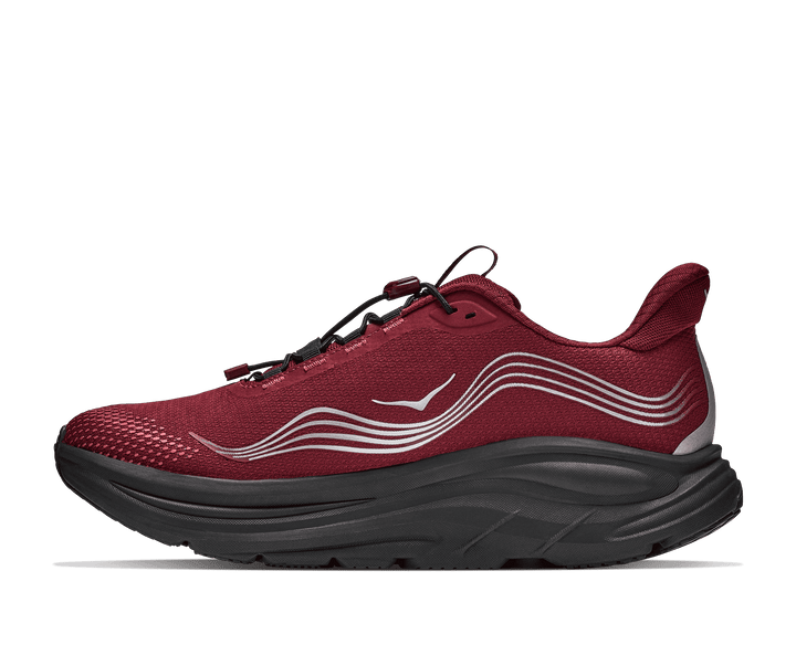 HOKA Men's Clifton 11 GTX - VARSITY BURGUNDY / CARBON BLACK