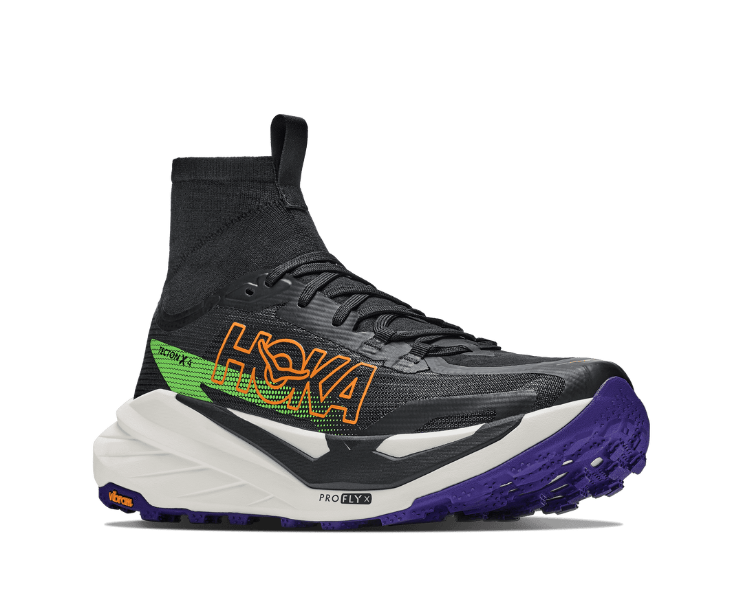 HOKA Men's Tecton X 4 - BLACK / NEON GREEN