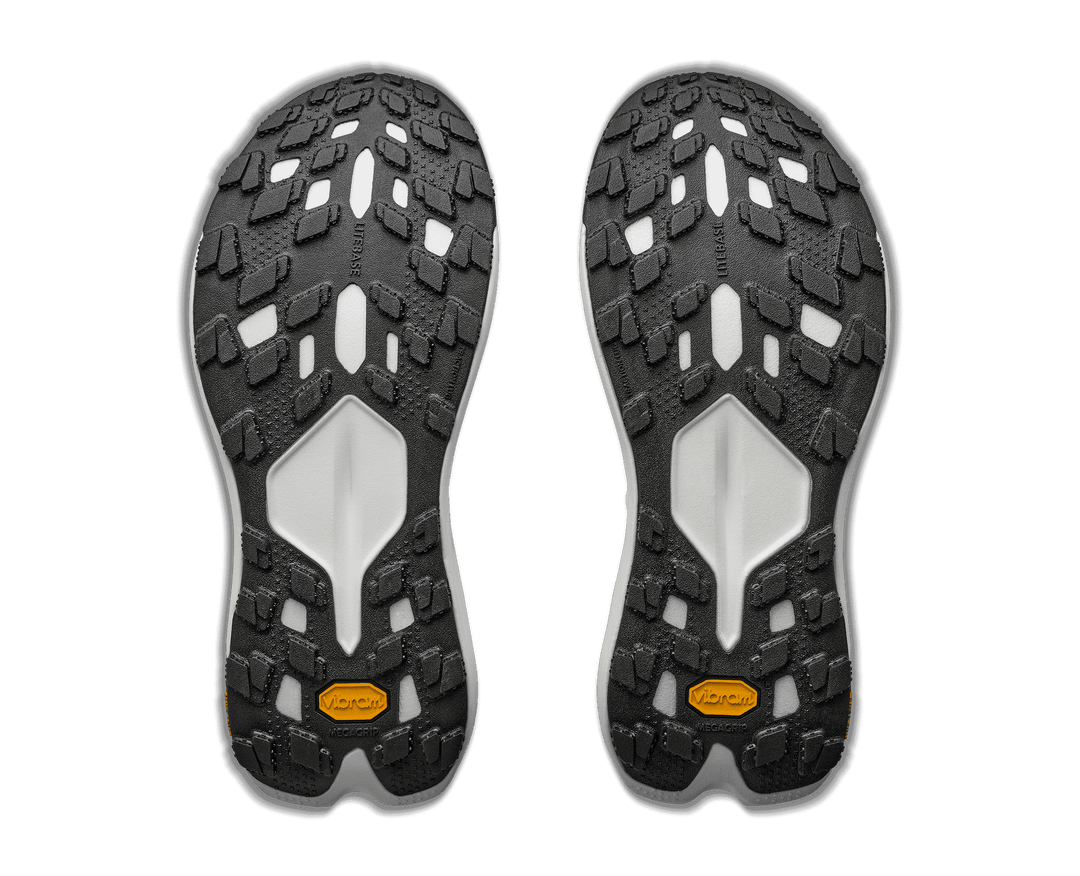 HOKA Men's Tecton X 4 - FROST / NEON TANGERINE