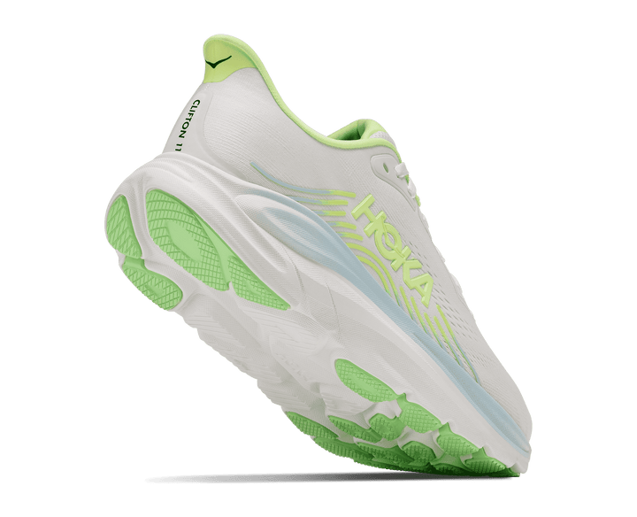 HOKA Women's Clifton 11 - FROST / NEON YUZU (Extra Wide)