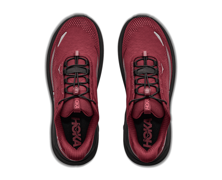 HOKA Men's Clifton 11 GTX - VARSITY BURGUNDY / CARBON BLACK (Wide)