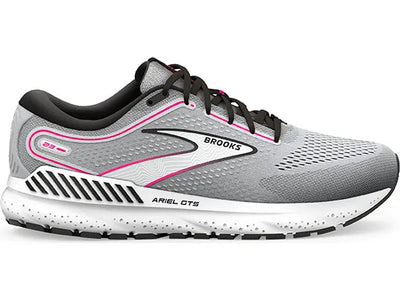 Brooks Womens Ariel GTS 23 Wide- Grey/Black/Pink (1203901D078)