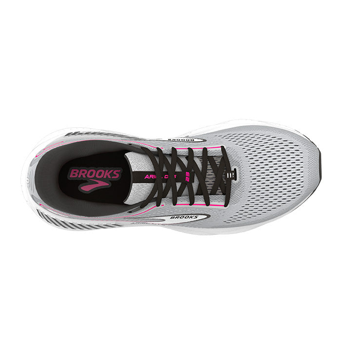 Brooks Womens Ariel GTS 23 Wide- Grey/Black/Pink (1203901D078)