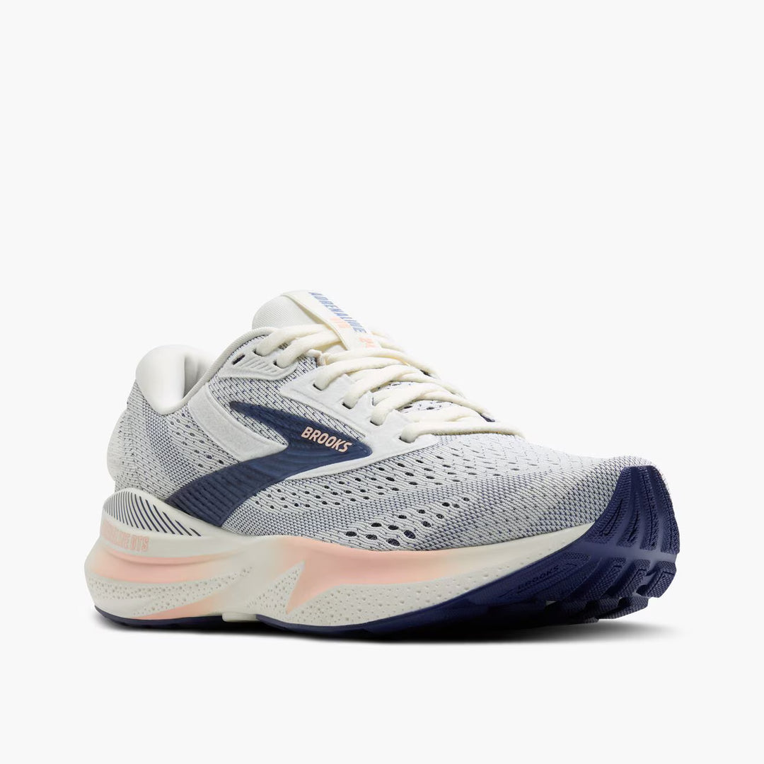 Brooks Women's Adrenaline GTS 24 - Grey/Blue Ribbon/Peach