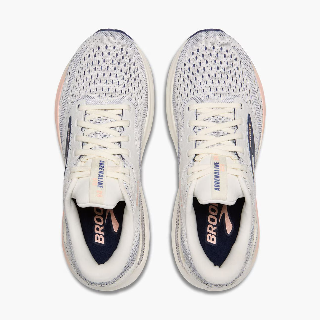 Brooks Women's Adrenaline GTS 24 - Grey/Blue Ribbon/Peach