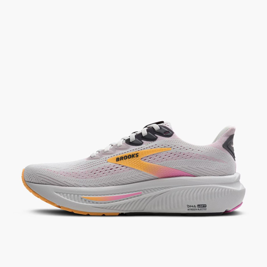 Brooks Ghost 17 (Ancho) para mujer - Oyster/Albaricoque/Rosa