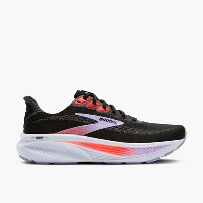 Brooks Ghost 17 para mujer - Negro/Morado/Coral