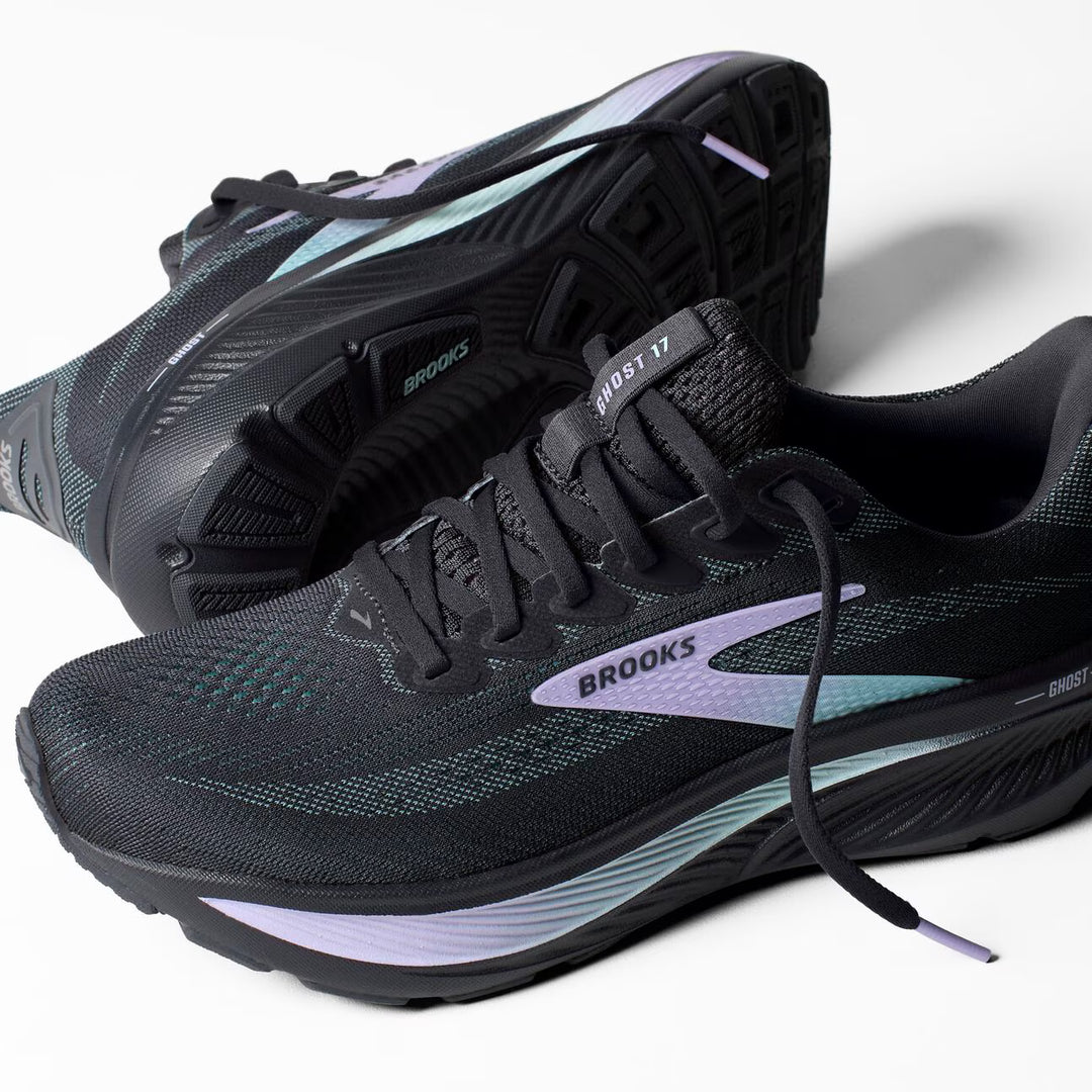 Brooks Ghost 17 para mujer - Gris/Agua clara/Morado