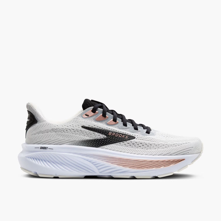Brooks Women's Ghost 17 - White/Black/Rose Gold