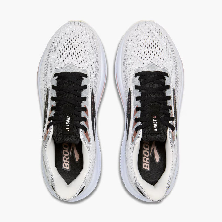 Brooks Women's Ghost 17 - White/Black/Rose Gold