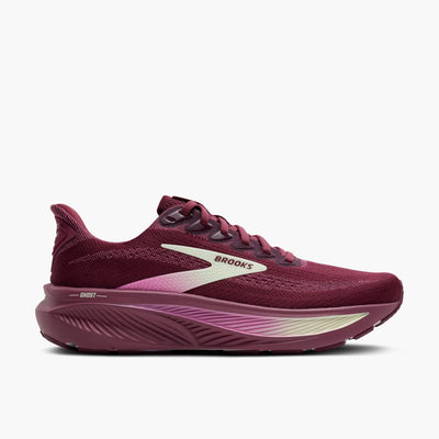 Brooks Ghost 17 para mujer - Borgoña/Rosa/Verde