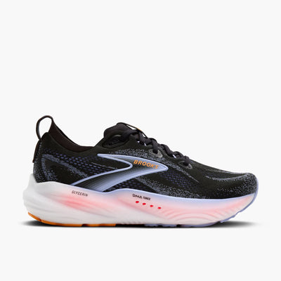 Brooks Glycerin 22 para mujer - Negro/Garza azul/Naranja