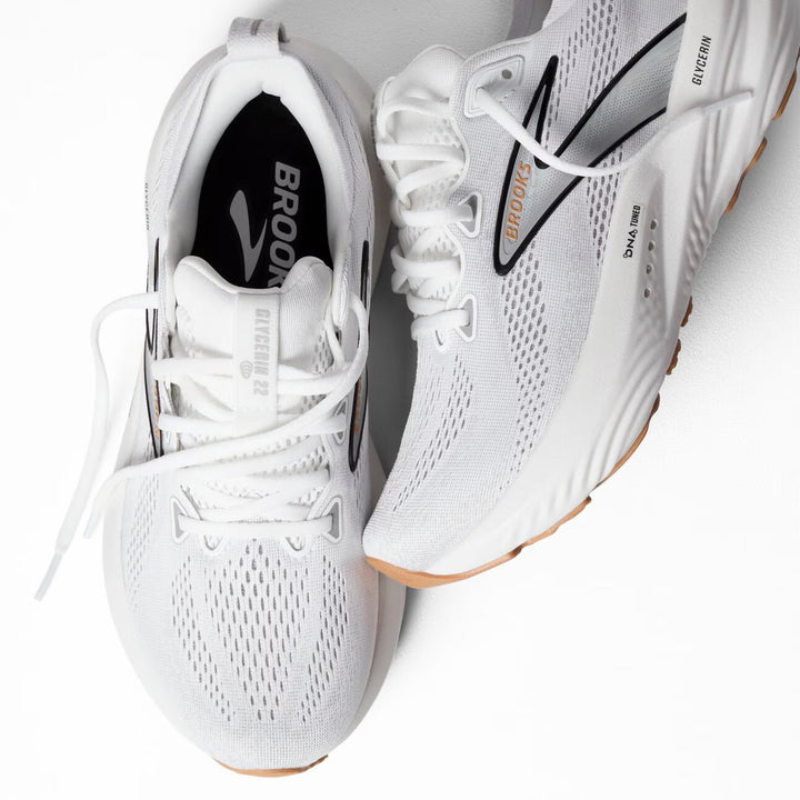 Brooks Glycerin 22 para mujer - Blanco/Gris/Negro